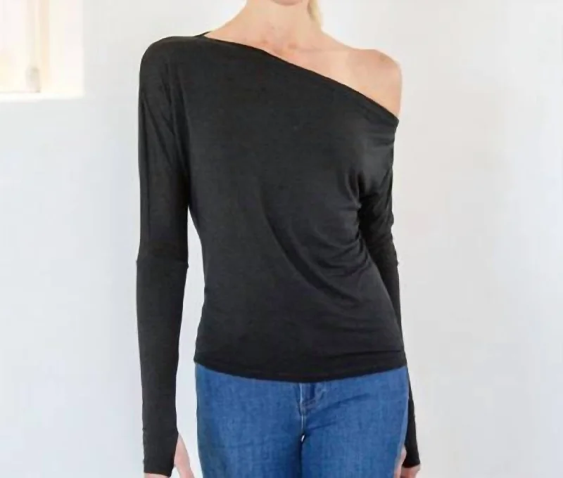 One Cold Shoulder Top In Black