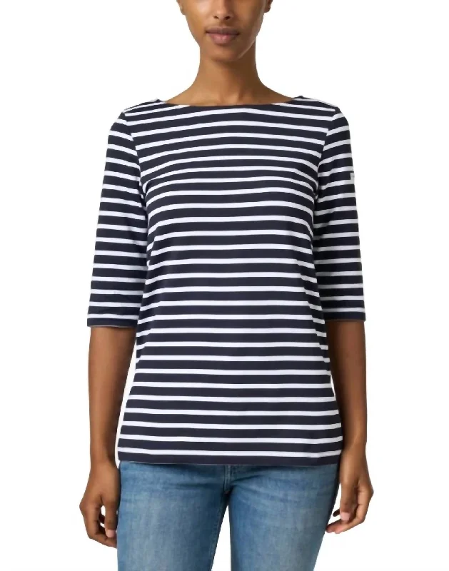 Phare Uv Top In Navy & White