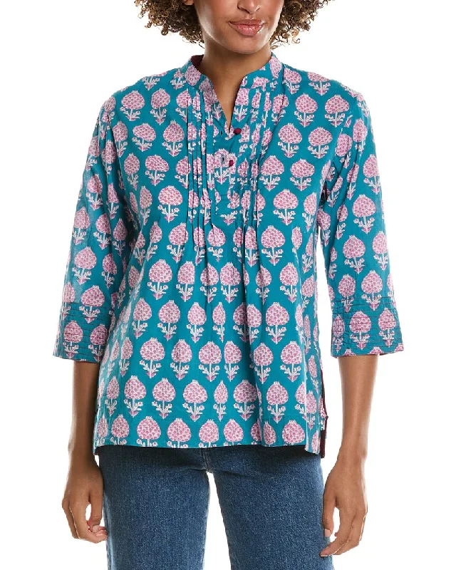 Pomegranate Pintuck Blouse