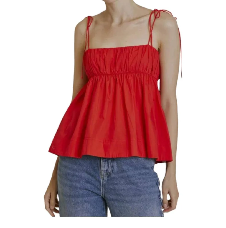 Poppy Top In Red