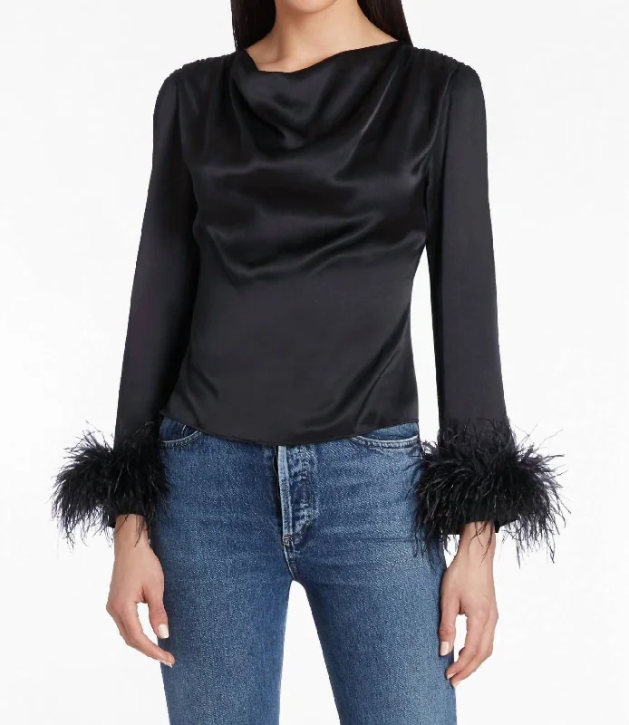 Presley Silk Top In Black