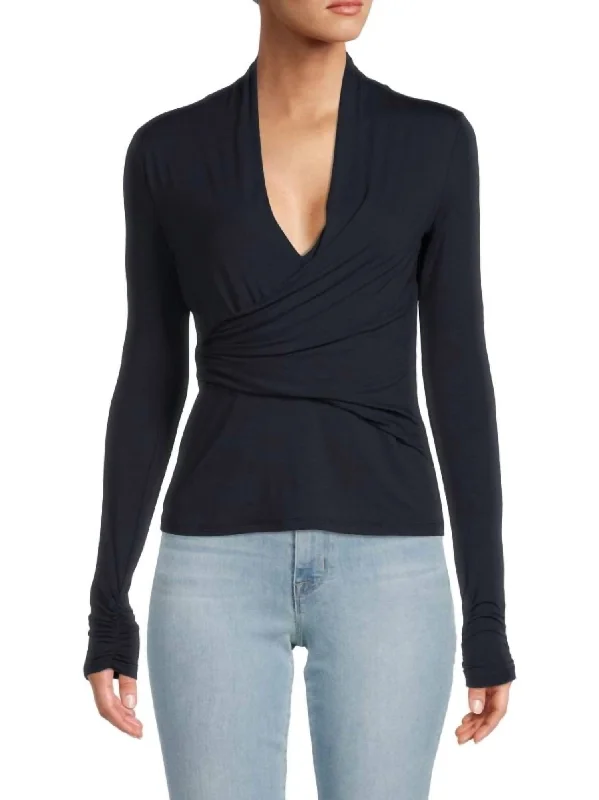 Raimi Long Sleeve Top In Midnight