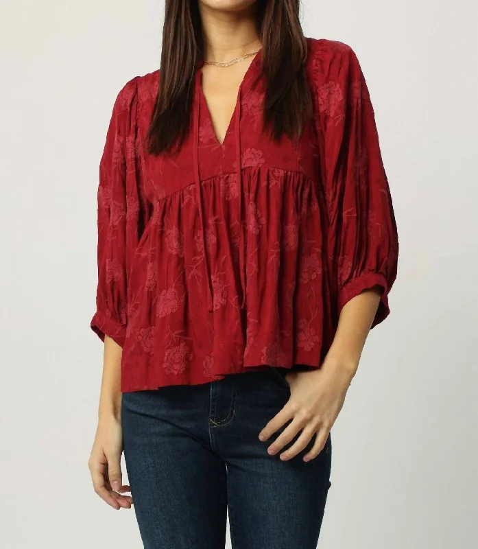 Red Dahlia Malia Top