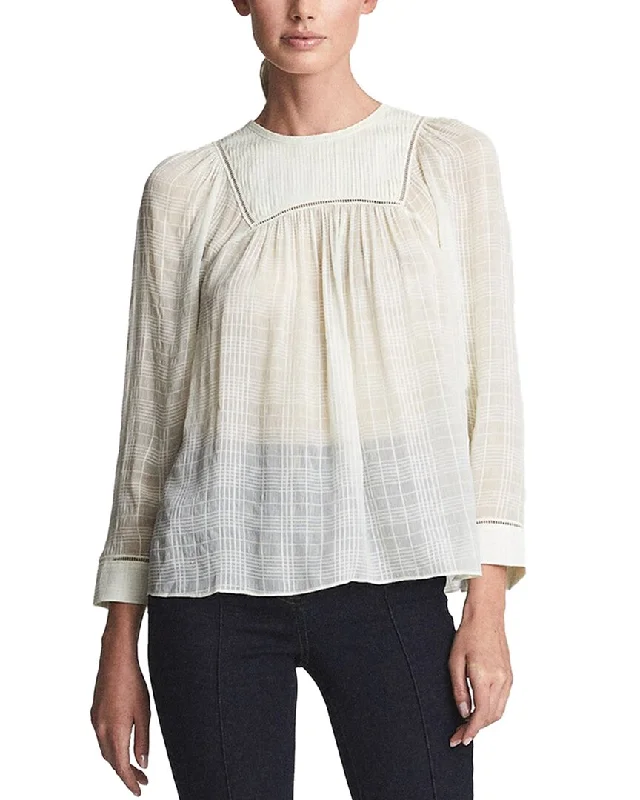 Reiss Marcia Ladder Interest Blouse