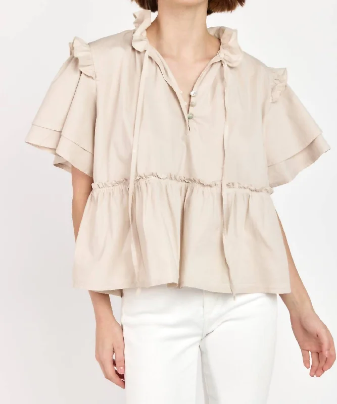 Sevila Blouse In Champagne