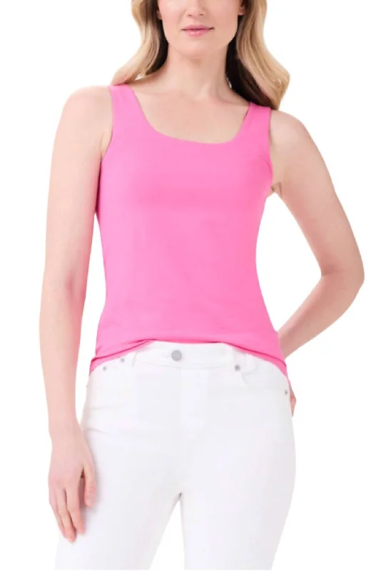 Shelf Bra Perfect Tank Tops In Wild Pink