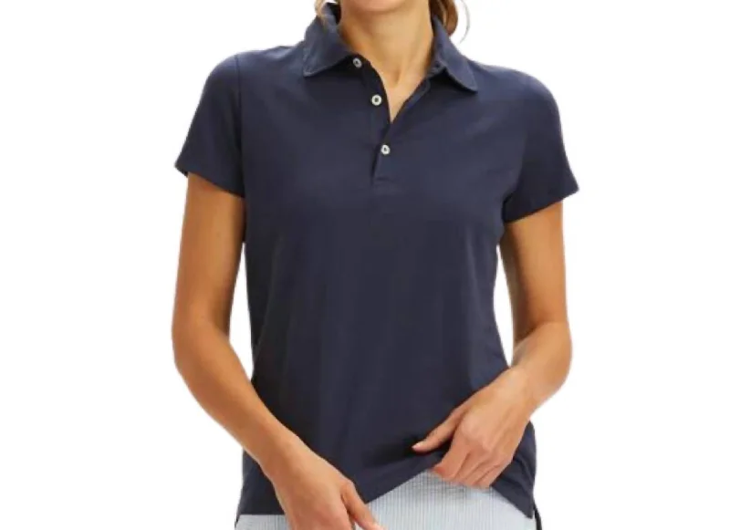 Short Sleeve Performance Polo In Navy