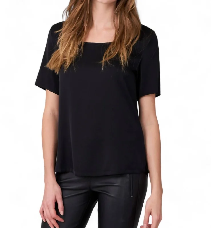 Silk T-Shirt In Black