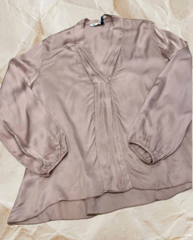 Silk Top In Mauve