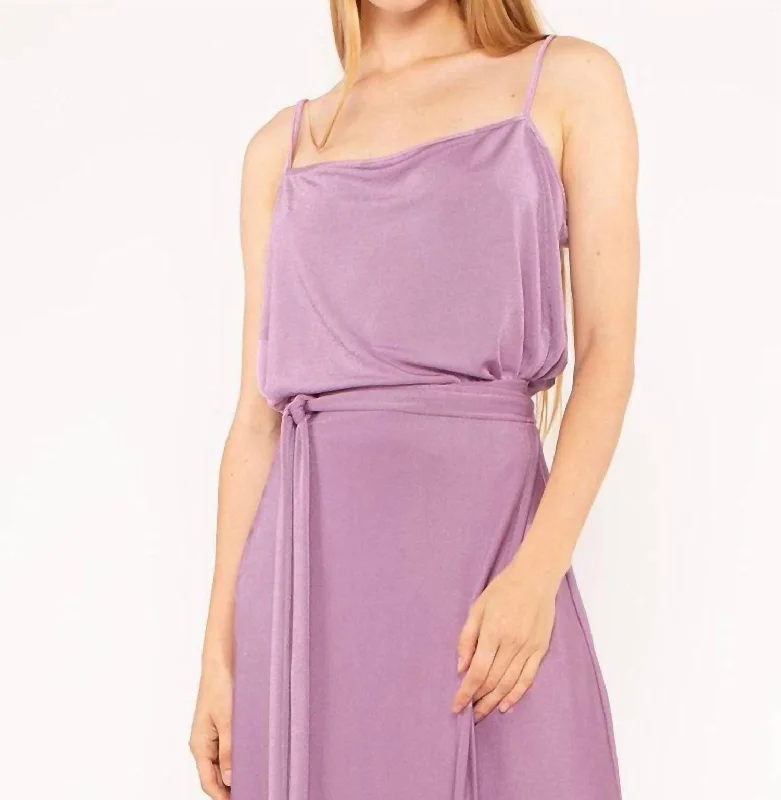 Slinky Slip Top In Lavender