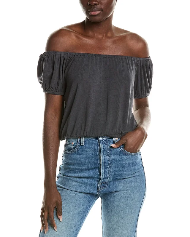 Sol Angeles Rib Off-Shoulder Top