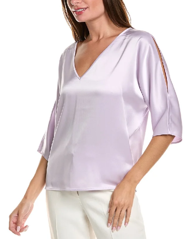 St. John Liquid Satin Blouse