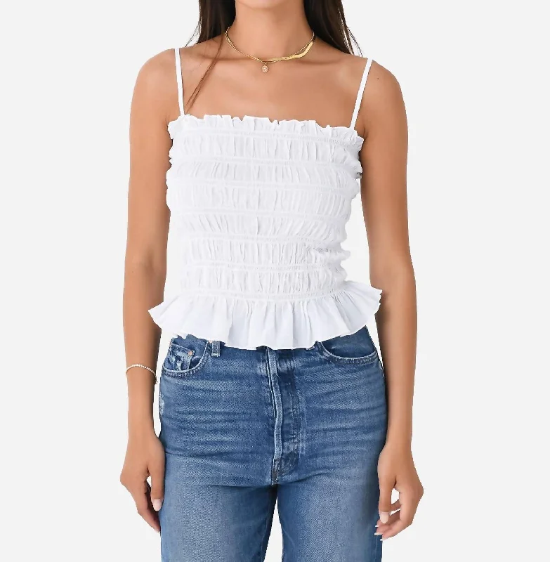 Strappy Tube Top In White