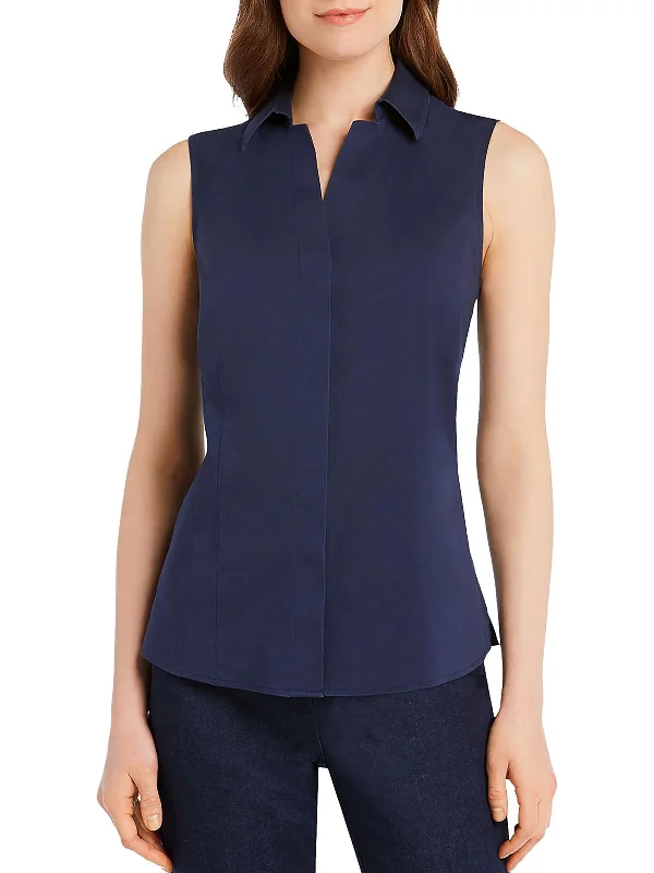 Taylor Womens Non-Iron Stretch Button-Down Top