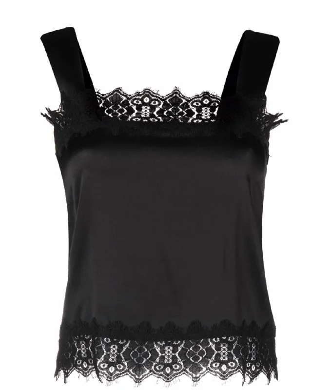 Teddy Lace Camisole In Black