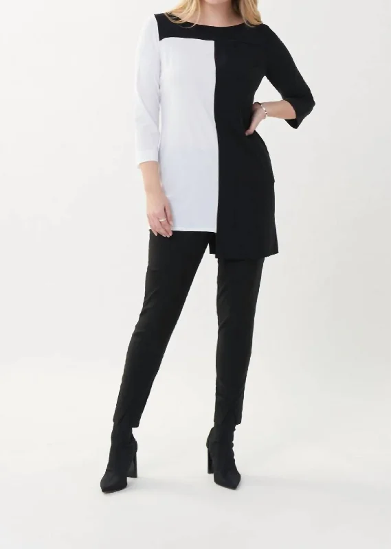 Tunic Top In Black Vanilla