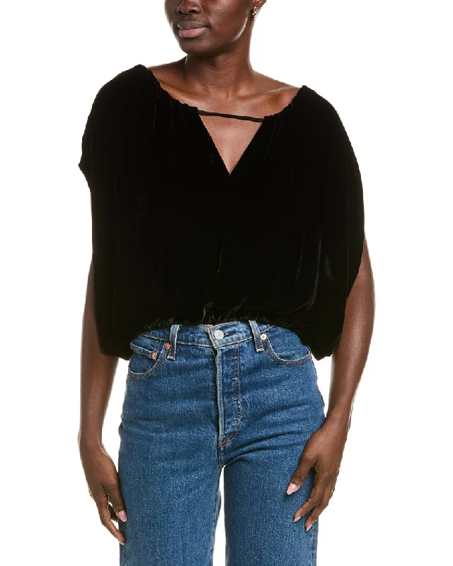 Velvet by Graham & Spencer Noa Silk-Blend Top