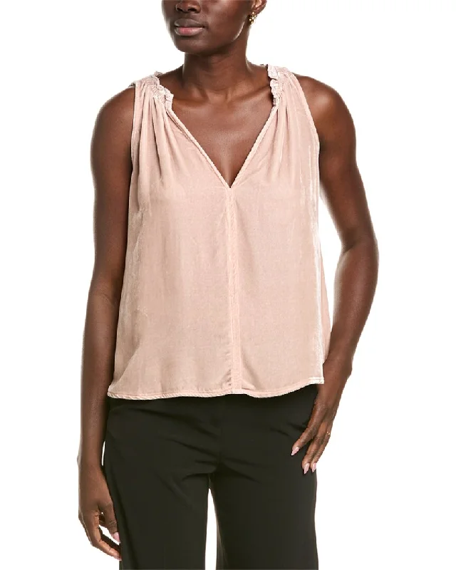 Velvet by Graham & Spencer Prima Silk-Blend Top