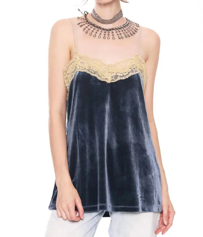 Velvet Dreams Tank Top In Legion Blue