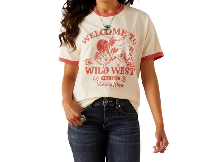 Wild West Show Tee In Coconut Milk