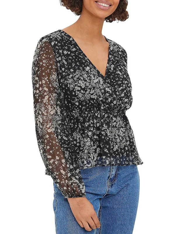 Womens Floral Fall Pullover Top