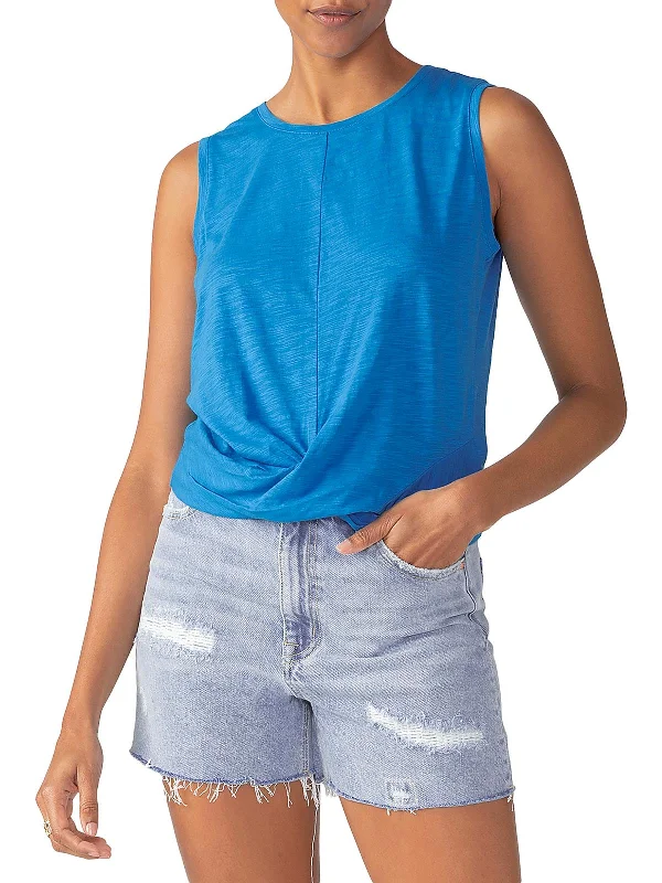 Womens Heathered Crewneck Tank Top