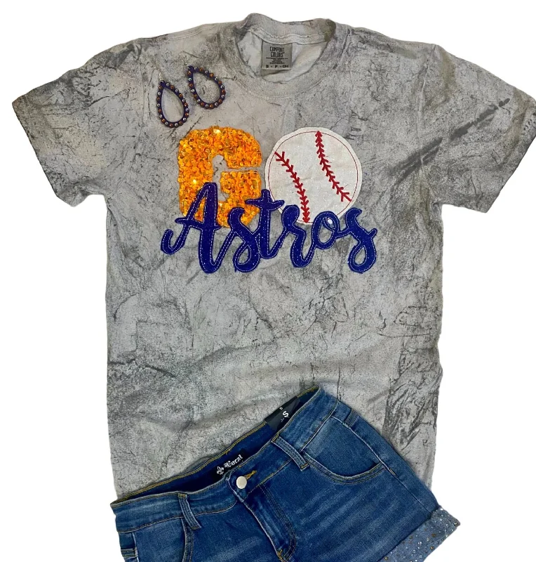 Women's Houston Astros Marble Tee In Grey