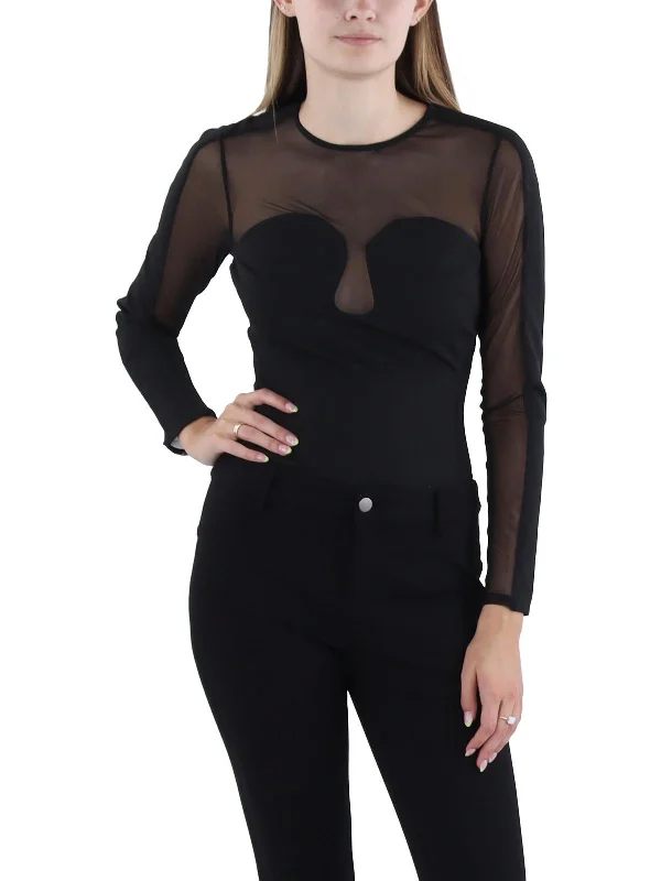 Womens Illusion Long Sleeve Bodysuit