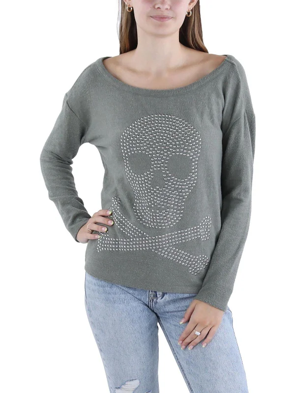 Womens Knit Long Sleeve Pullover Top