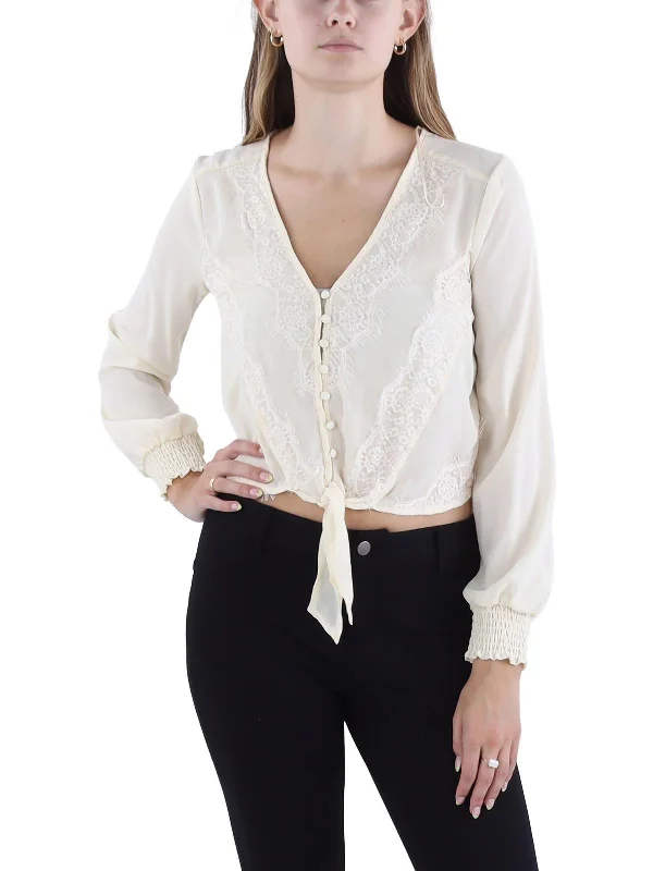 Womens Lace Shirt Blouse