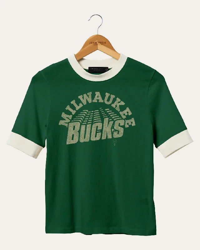 Women's NBA Milwaukee Bucks Slim Ringer Tee