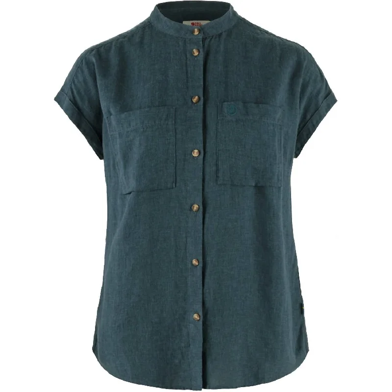 Women's Ovik Hemp Shirt In Mountainblue