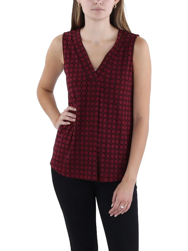 Womens Pleat Front V Shell