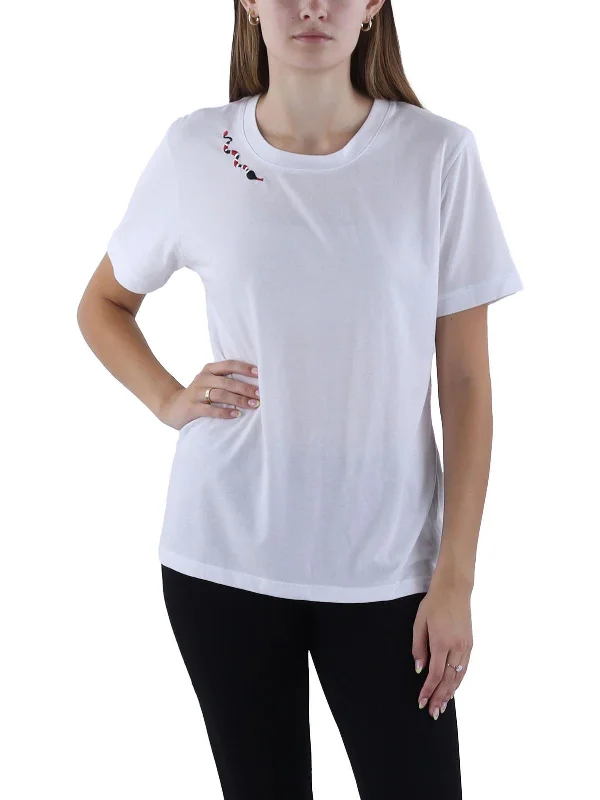 Womens Printed Short Sleeve Graphic T-Shirt