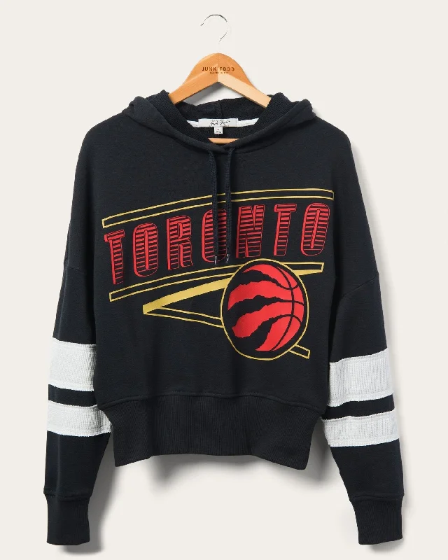 Women's Raptors Overtime Striped Fleece Hoodie