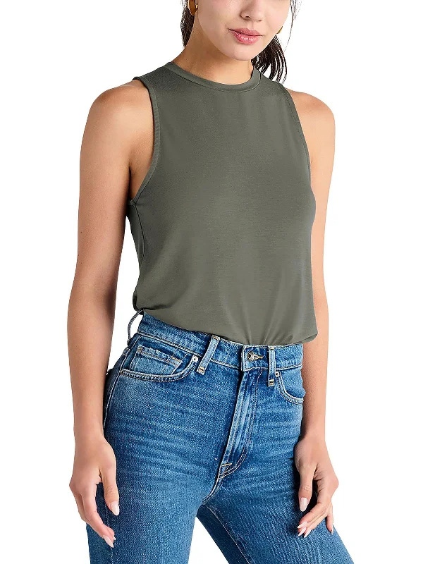 Womens Solid Sleeveless Tank Top